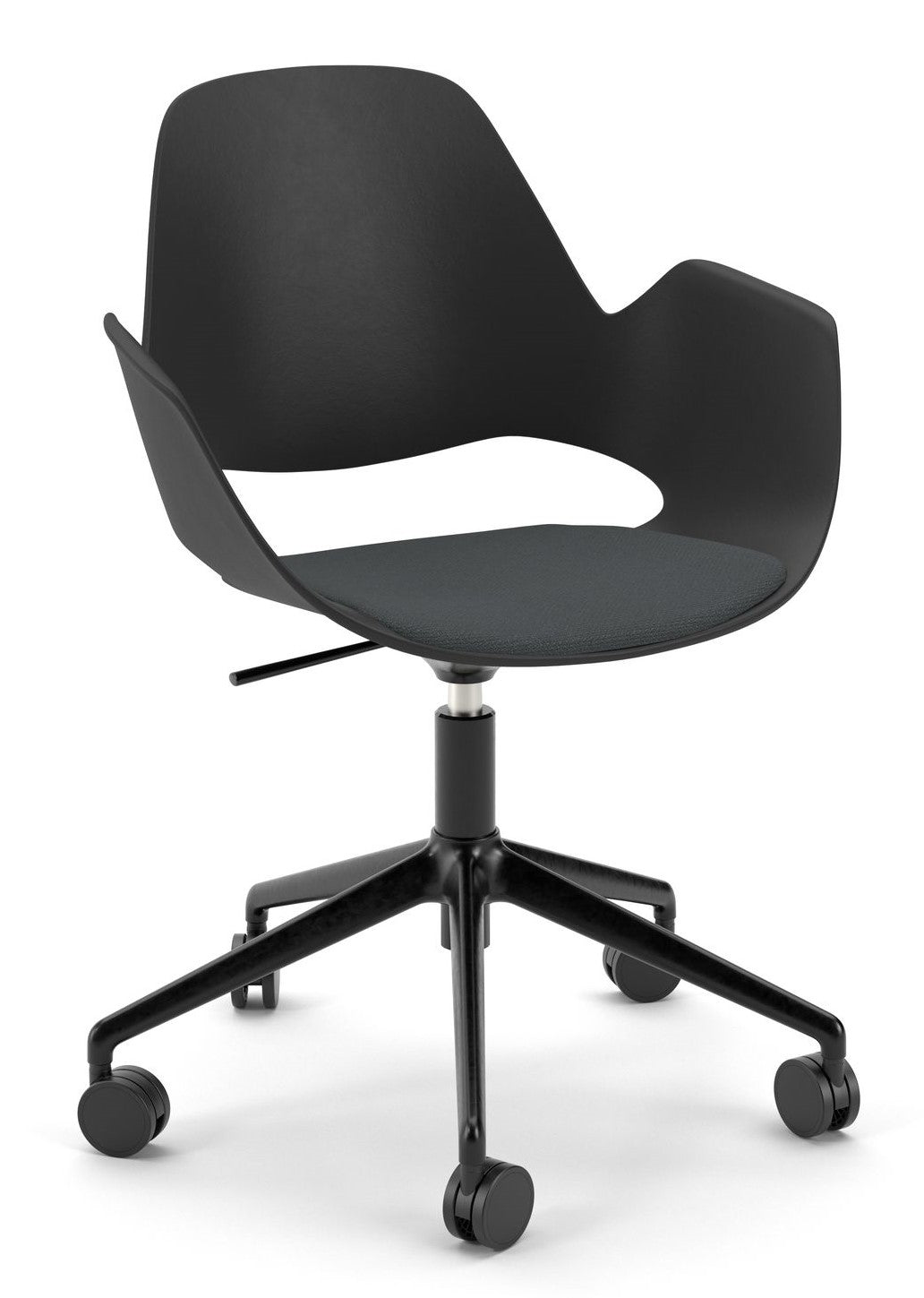 Falk Office Chair, Black, Gray Seat Cushion