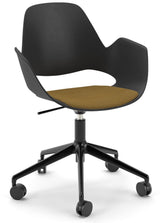 Falk Office Chair, Black, Yellow seat cushion