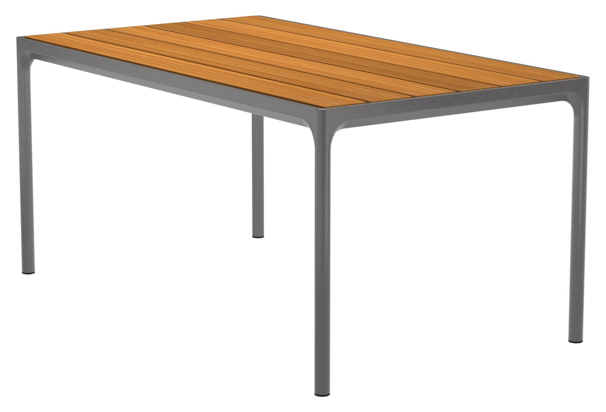 HOUE, FOUR Garden table 160x90, Dark gray/Bamboo