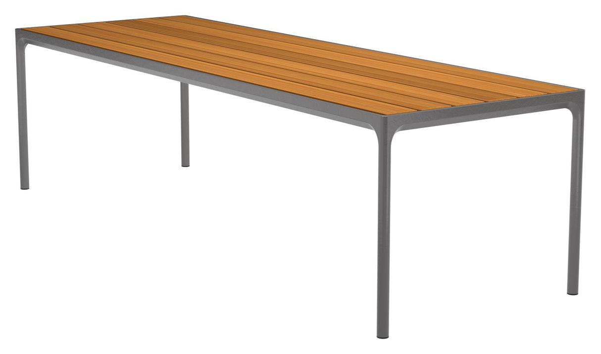 HOUE, FOUR Garden table 270x90, Dark gray/Bamboo