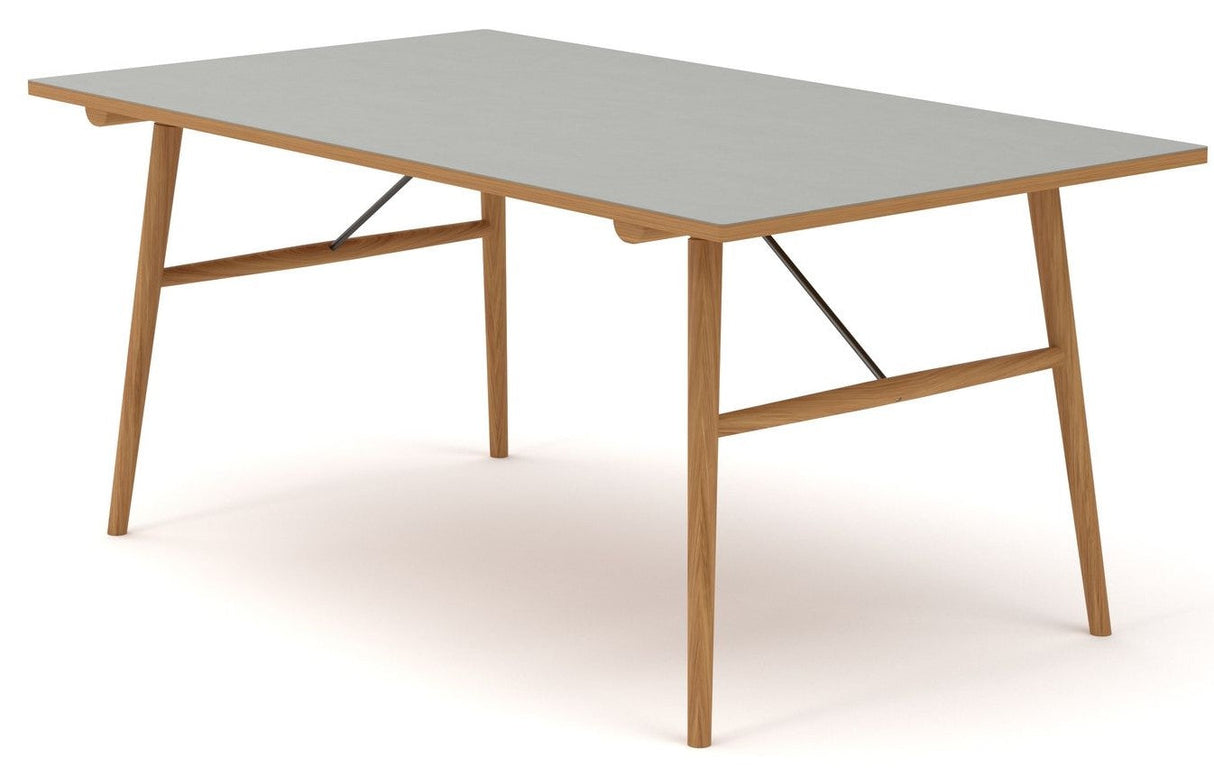 Hekla Dining Table 168cm, Gray Linoleum, Oak