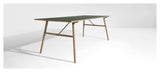 Hekla Dining table 168cm, Black linoleum, Oak