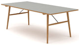 Hekla Dining table 208cm, Gray linoleum, Oak