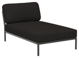 LEVEL Chaise longue, Charcoal Sunbrella