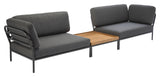 HOUE, LEVEL Lounge bed, right, Dark gray