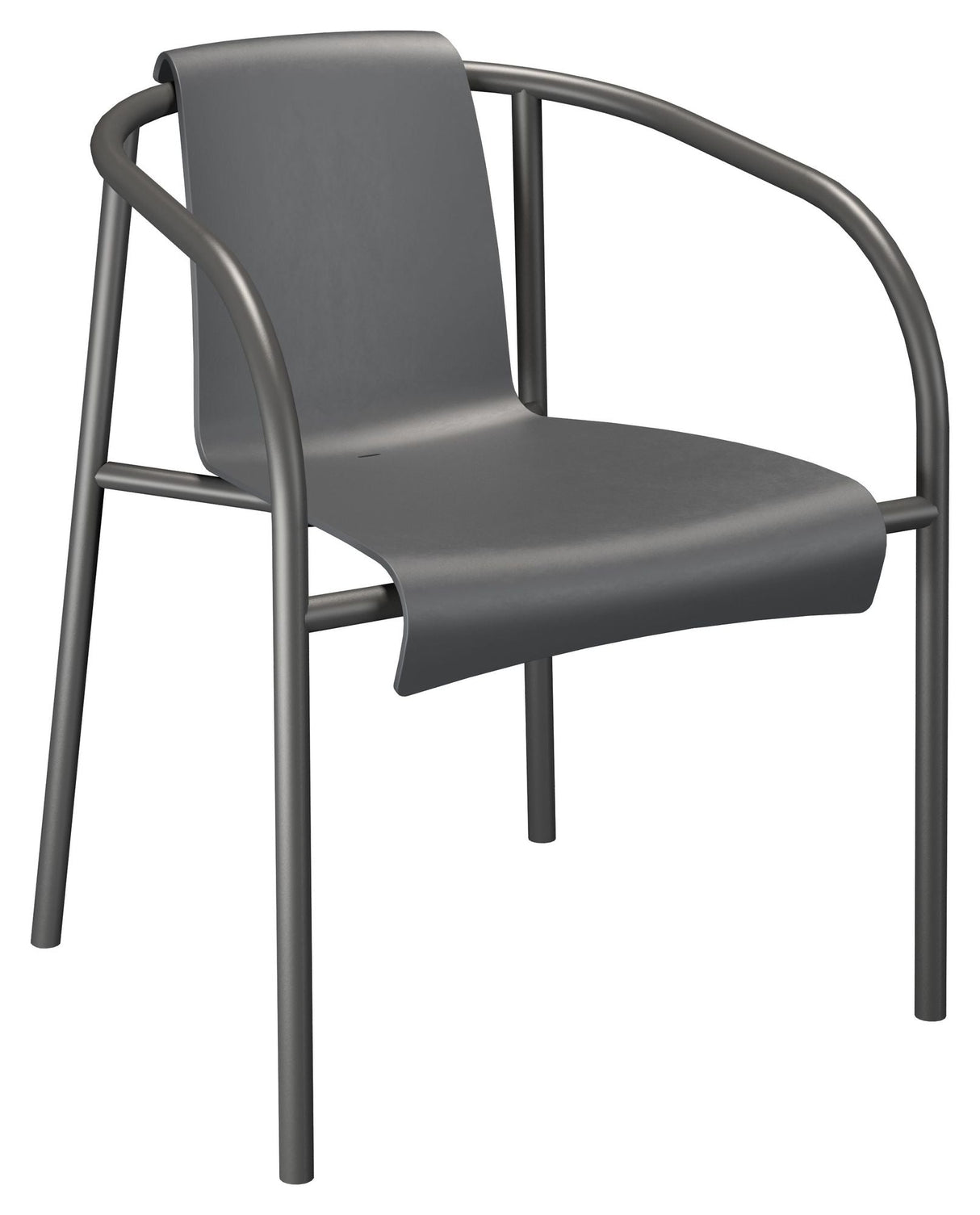 NAMI Garden Chair w. arm, Dark Gray