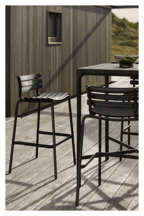 ReCLIPS Bar stool, Black recycled plastic