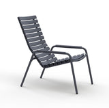 ReCLIPS Lounge chair with alu louvers, alu. arm, Gray