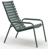 ReCLIPS Lounge chair with aluminum louvers, aluminum arm, Green