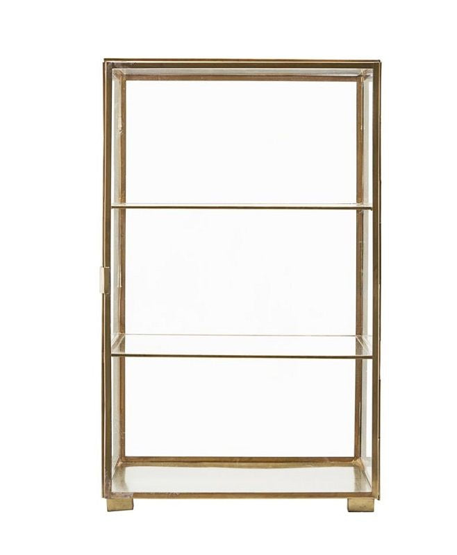 House Doctor Glass cabinet w/brass, 35x56.6cm