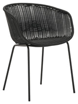 Hapur Garden Chair with armrests, Black