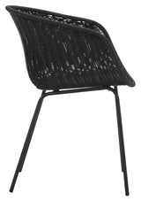 Hapur Garden Chair with armrests, Black