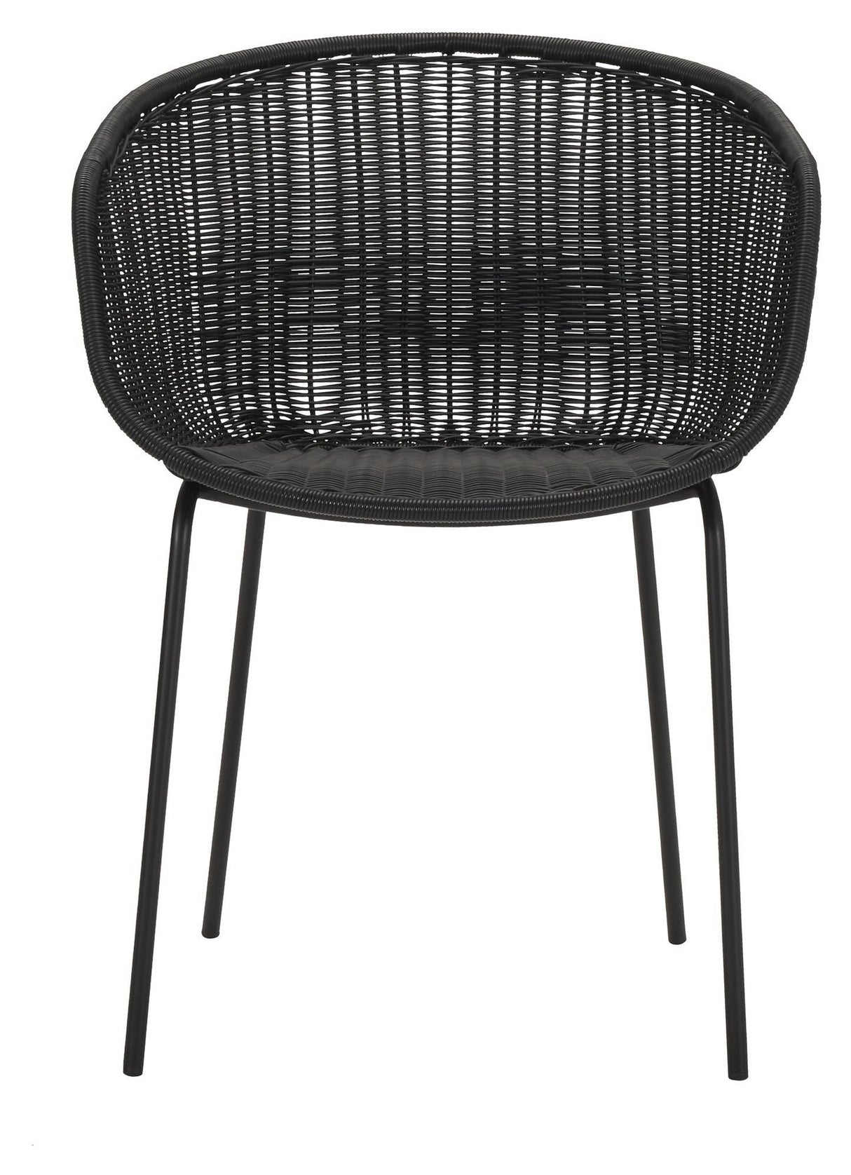 Hapur Garden Chair with armrests, Black