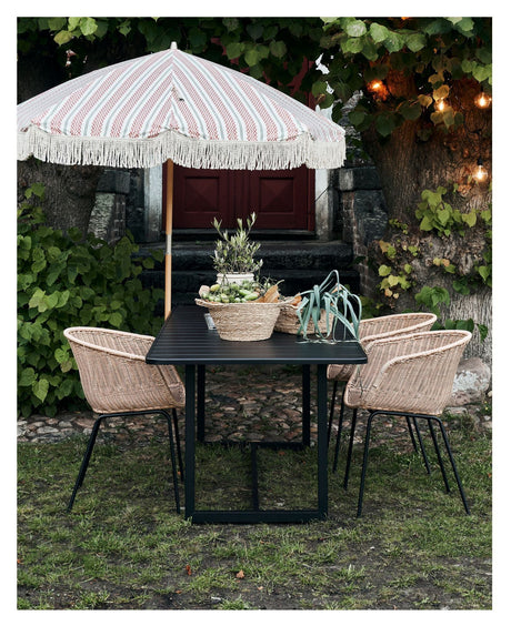 Helo Garden Table, 90x200, Black