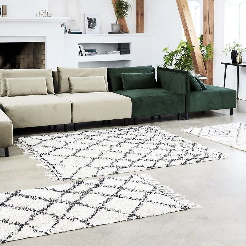 House Doctor Kuba Rug 200x140 White/Black