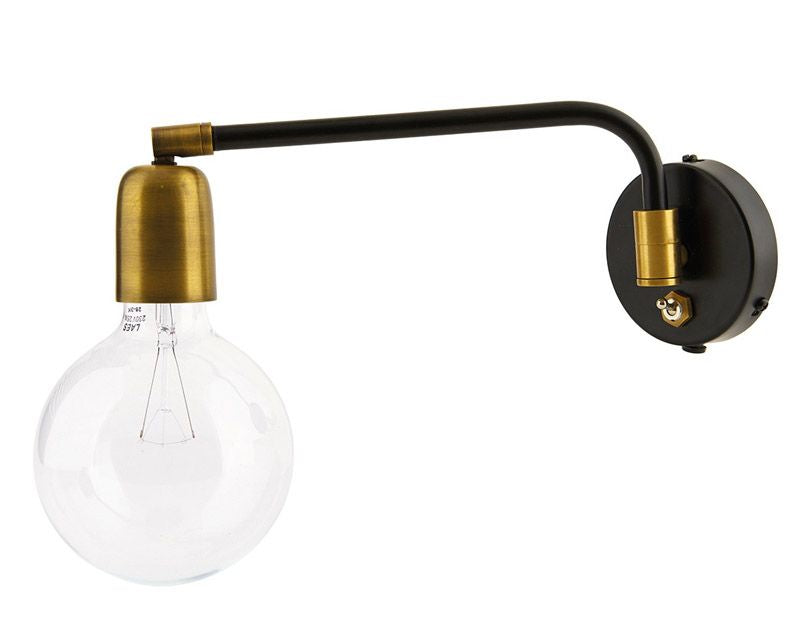 Molecular Wall Lamp, Black/Brass