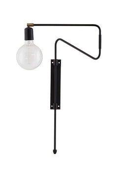 Swing Wall Lamp, Black, L:35