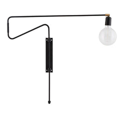 Swing Wall Lamp, Black, L:70