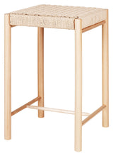 Abano Barstool in poplar with natural wicker seat