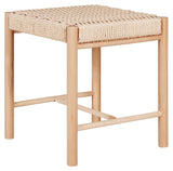 Abano Poplar stool with natural wicker seat, nature