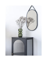 Adelaide Vitrineskab Black w. ribbed glass door, 35x50x110