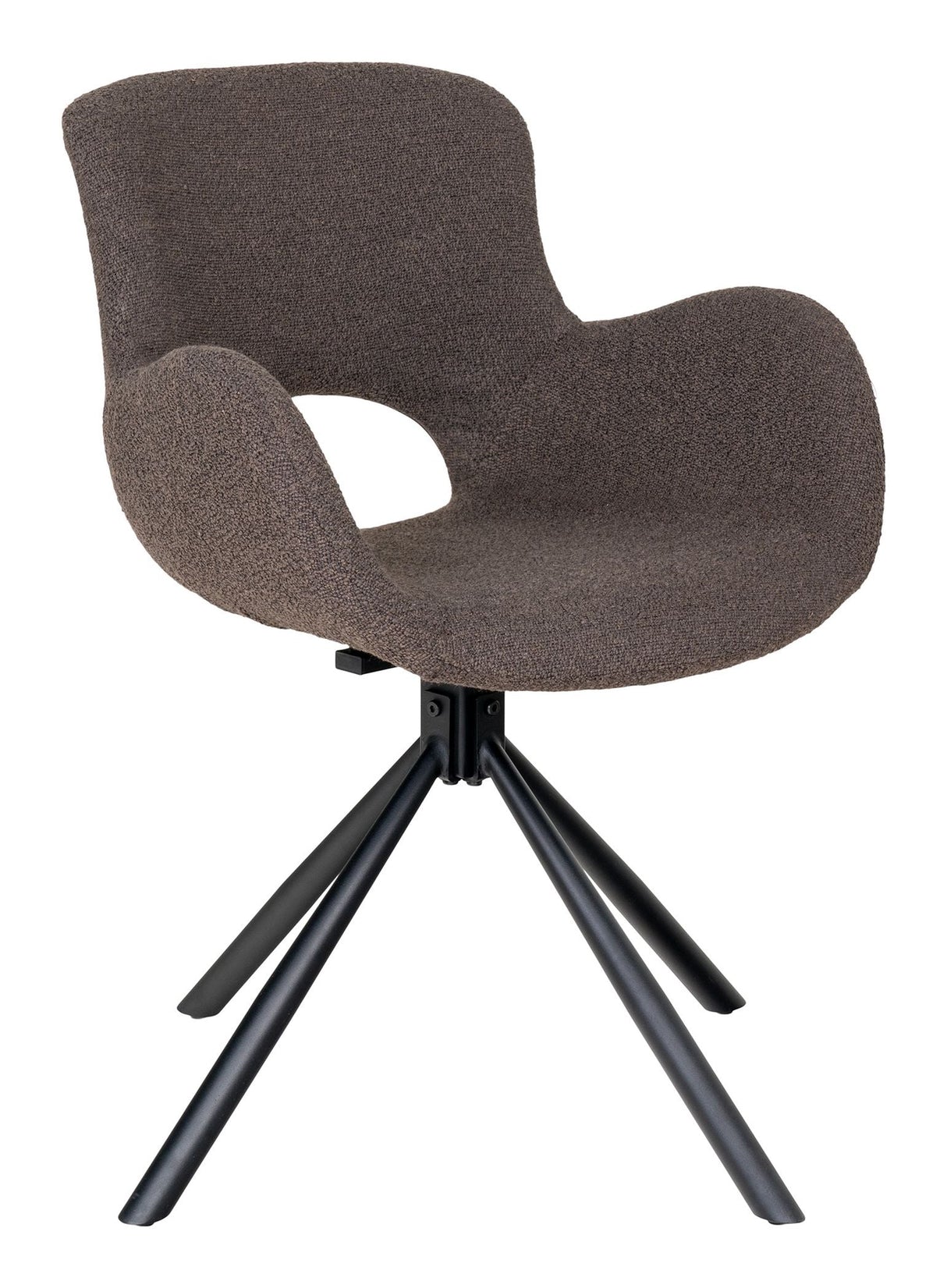 Amorim Dining chair with turntable, Bouclé Mushroom