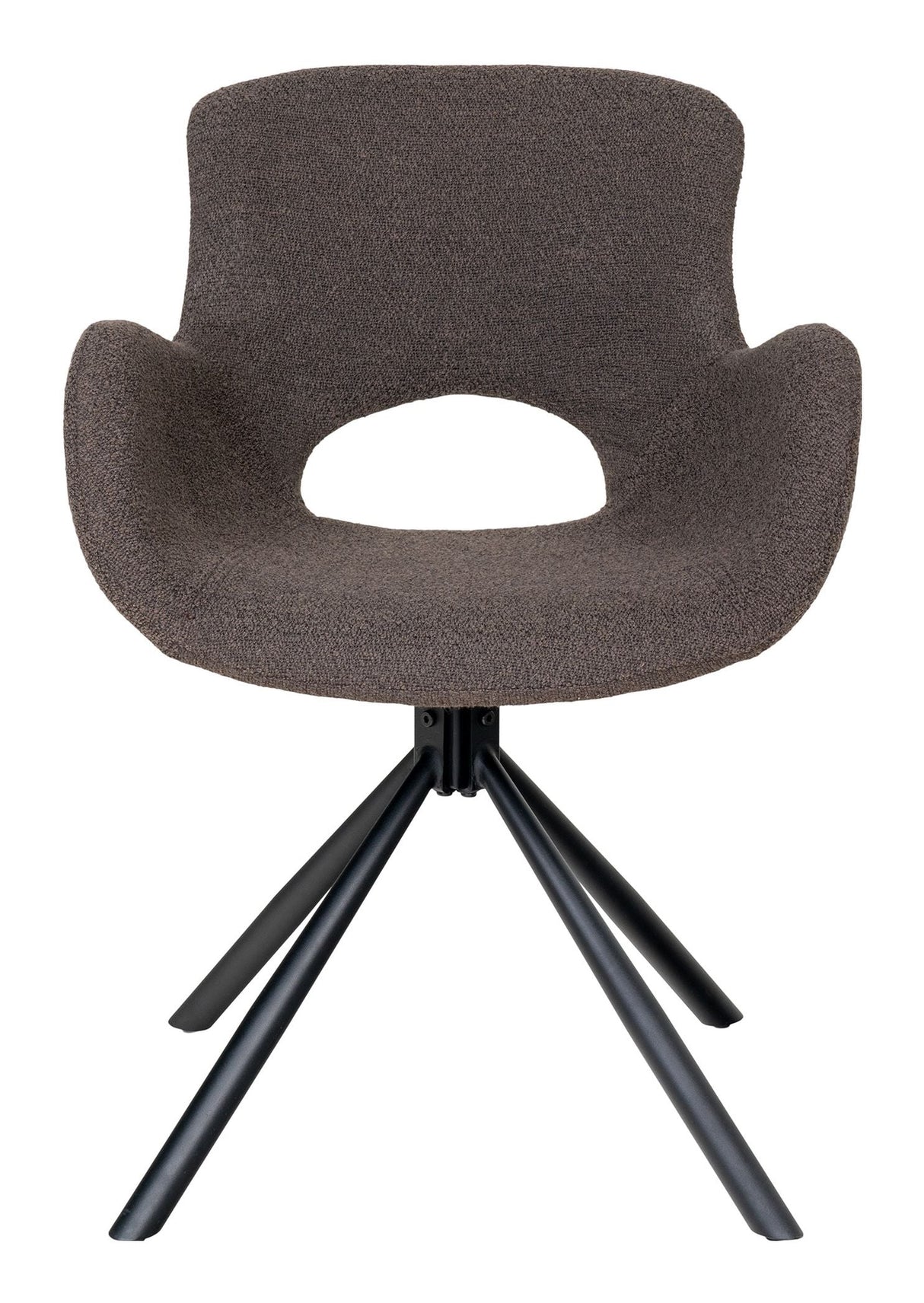 Amorim Dining chair with turntable, Bouclé Mushroom