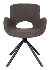 Amorim Dining chair with turntable, Bouclé Mushroom