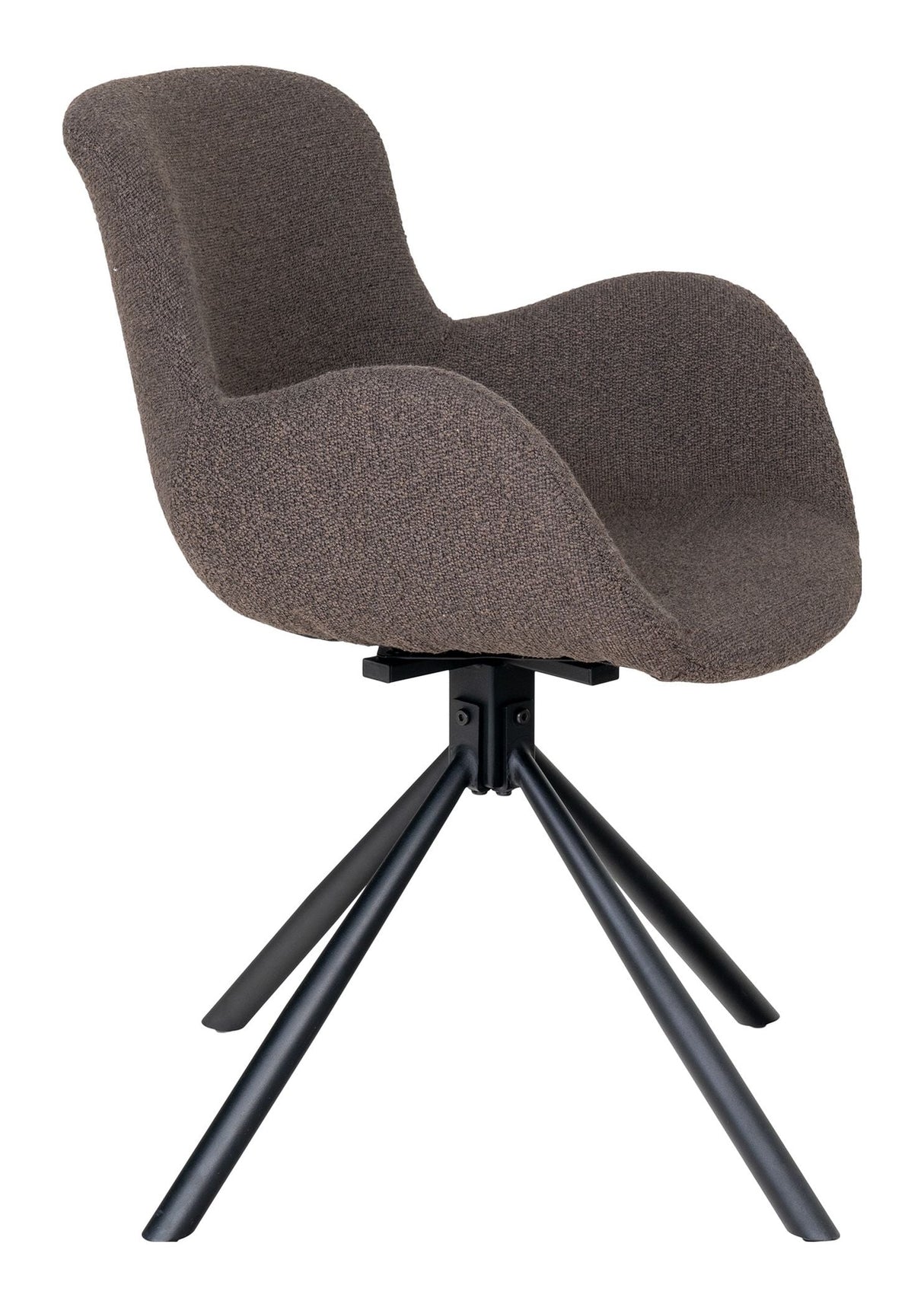 Amorim Dining chair with turntable, Bouclé Mushroom