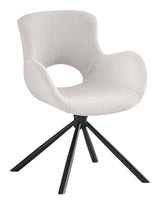 Amorim Dining chair with swivel foot, Bouclé Off-White