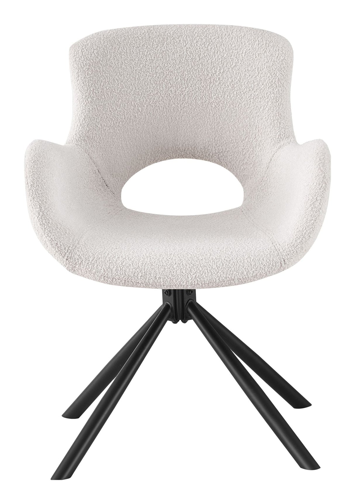 Amorim Dining chair with swivel foot, Bouclé Off-White