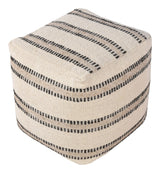 Bally Pouf, Hand Woven Off-white/Coke Gray, 40x40x40