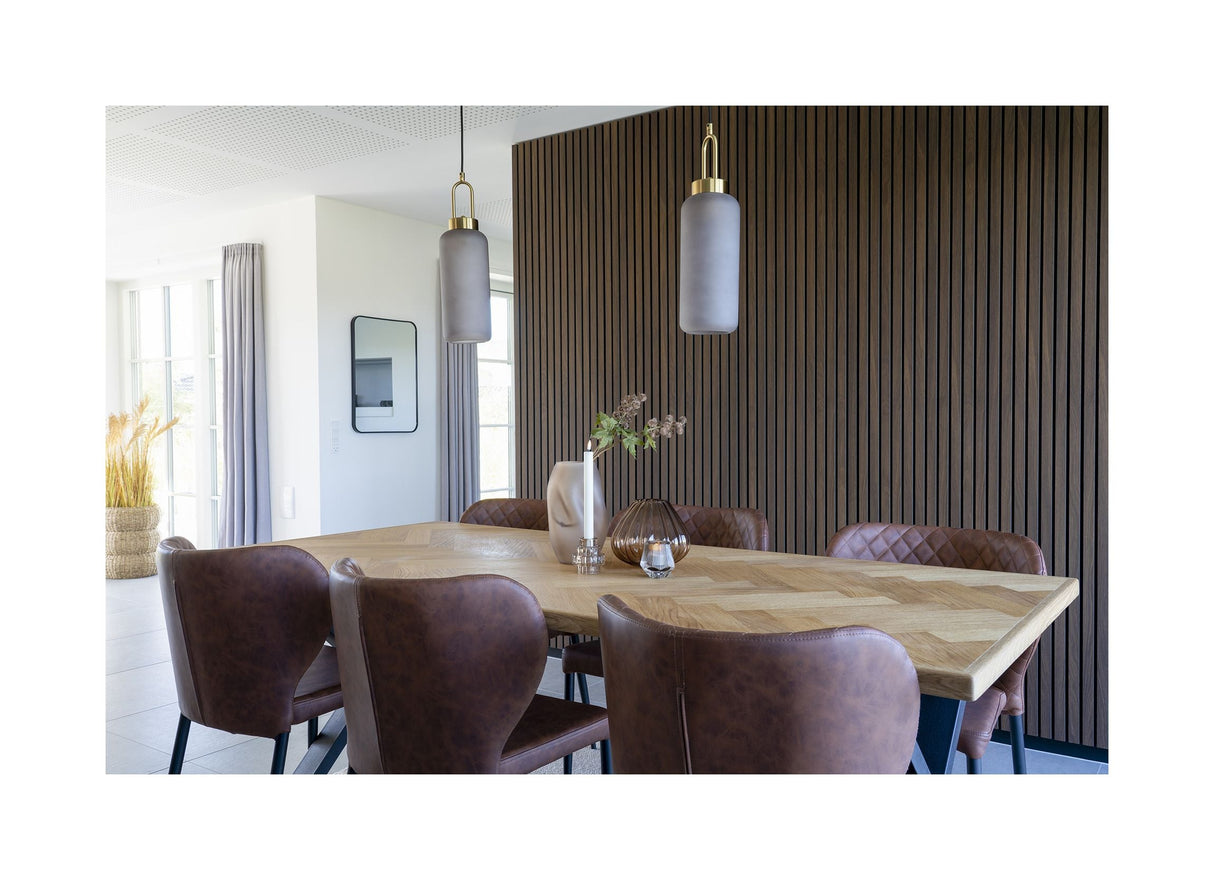 Bordeaux Dining table, Herringbone, Oak veneer with straight edge