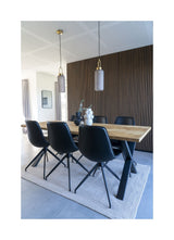 Bordeaux Dining table, Herringbone, Oak veneer with straight edge