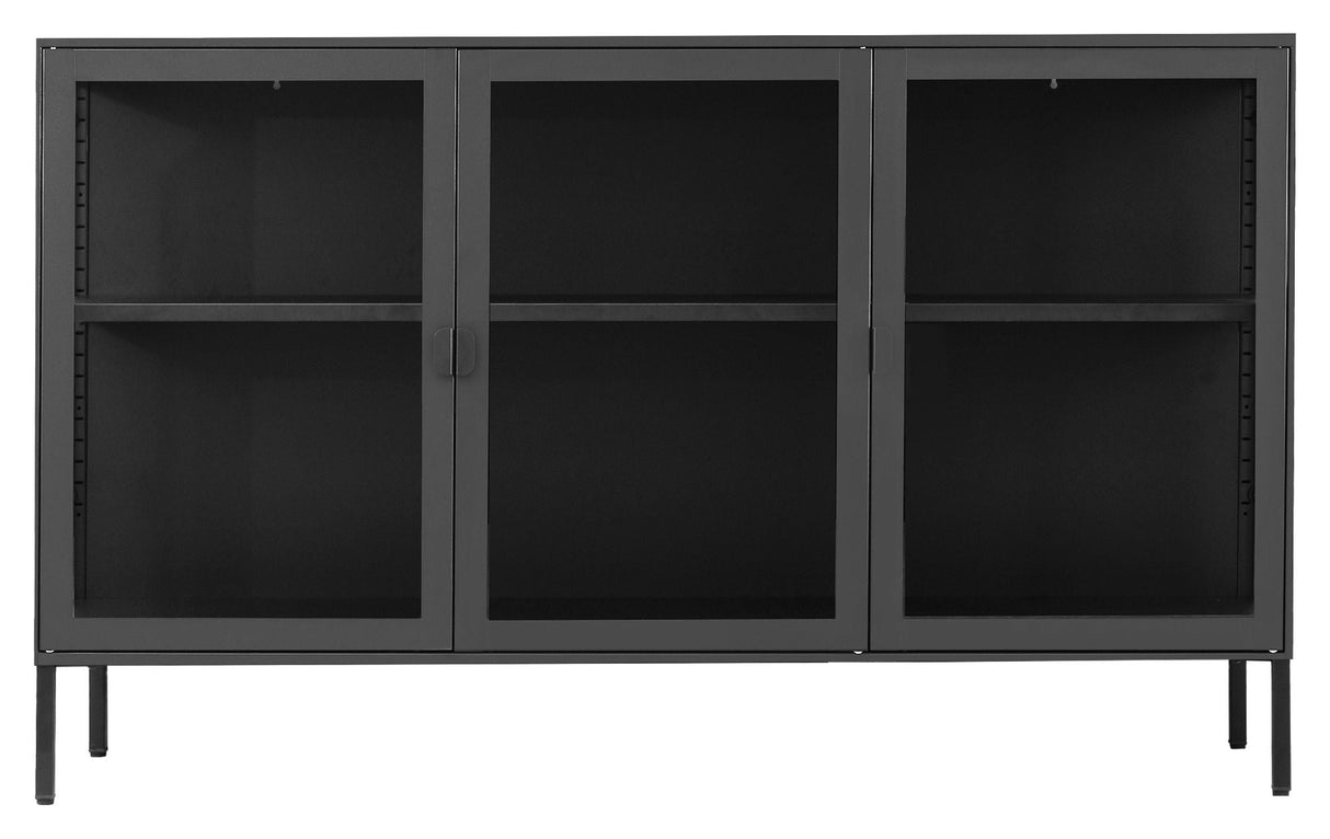 Brisbane Wine cabinet with glass doors, Black