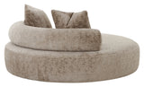 Cairo Daybed w. 2 Pillows, Chenille, Round, Nature