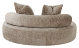 Cairo Daybed w. 2 Pillows, Chenille, Round, Nature