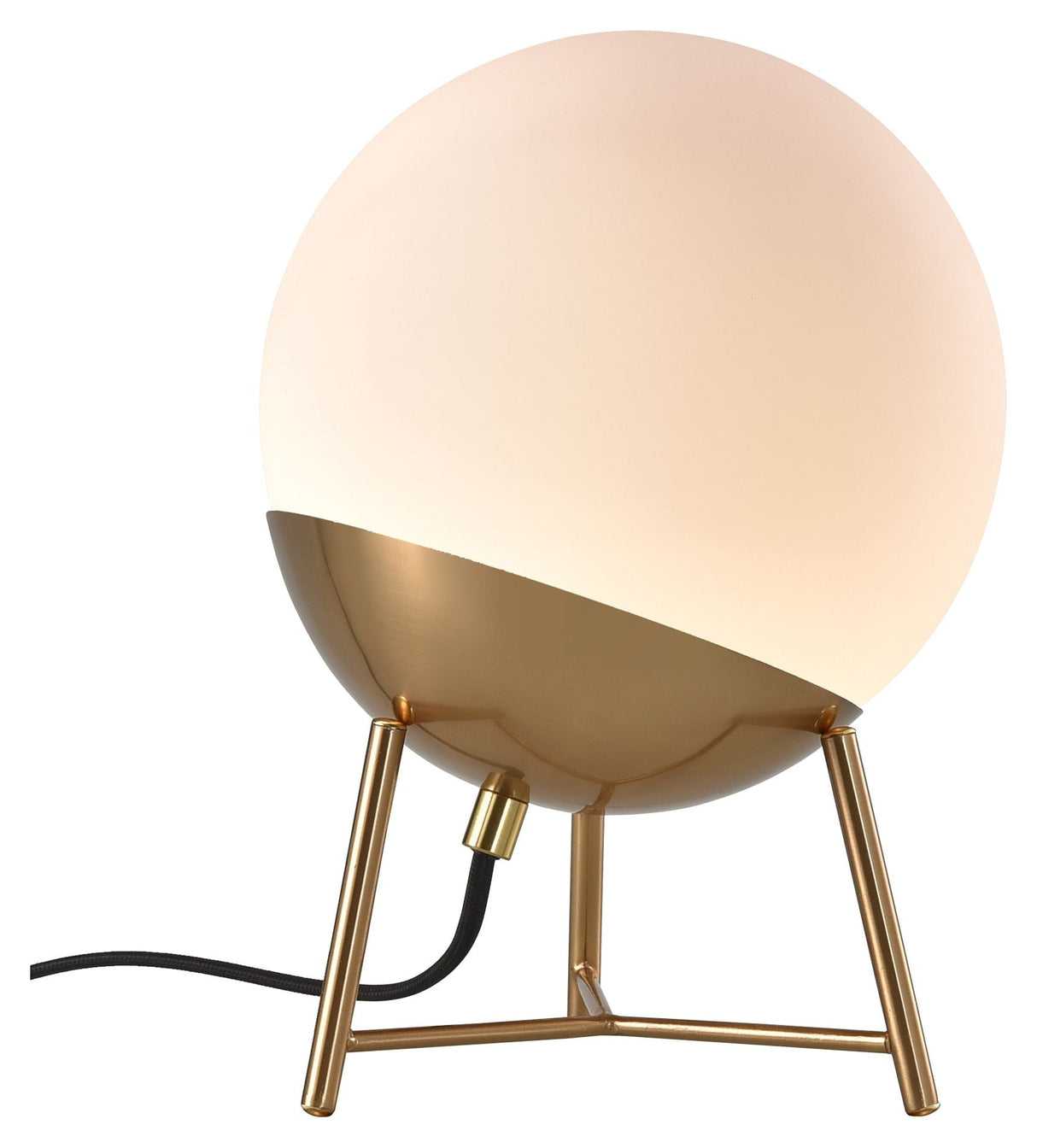 Chelsea Lamp in spherical white glass and brass socket