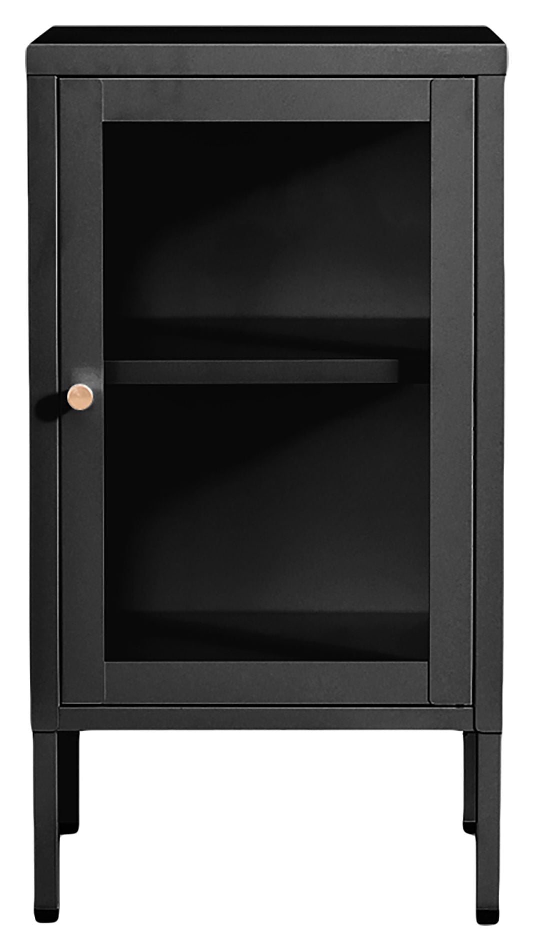 Dalby Cabinet with glass door, Black