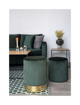 Firenze Sofa with removable Chaise longue, Dark Green Velvet