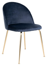 Geneve Dining chair, Blue velvet