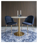 Geneve Dining chair, Blue velvet