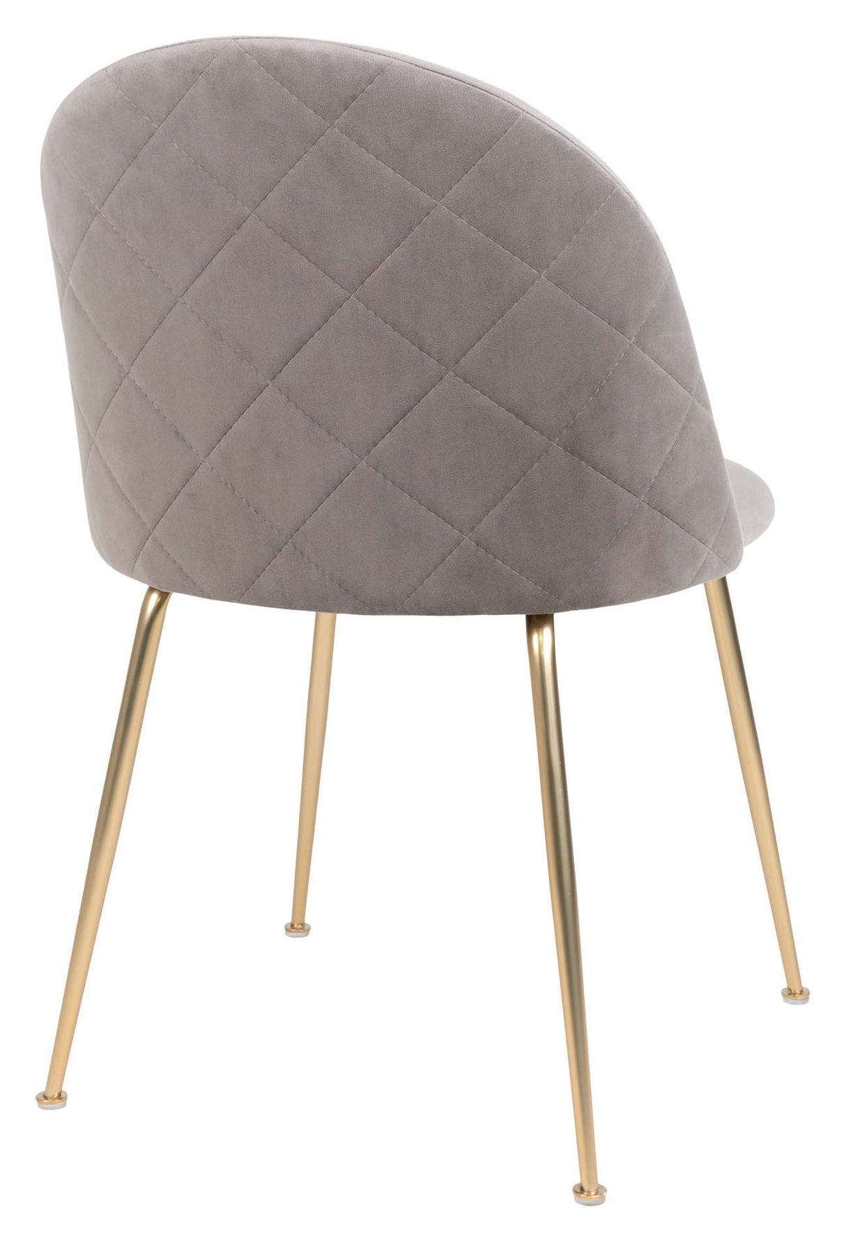 Geneve Dining chair, gray velvet, brass look