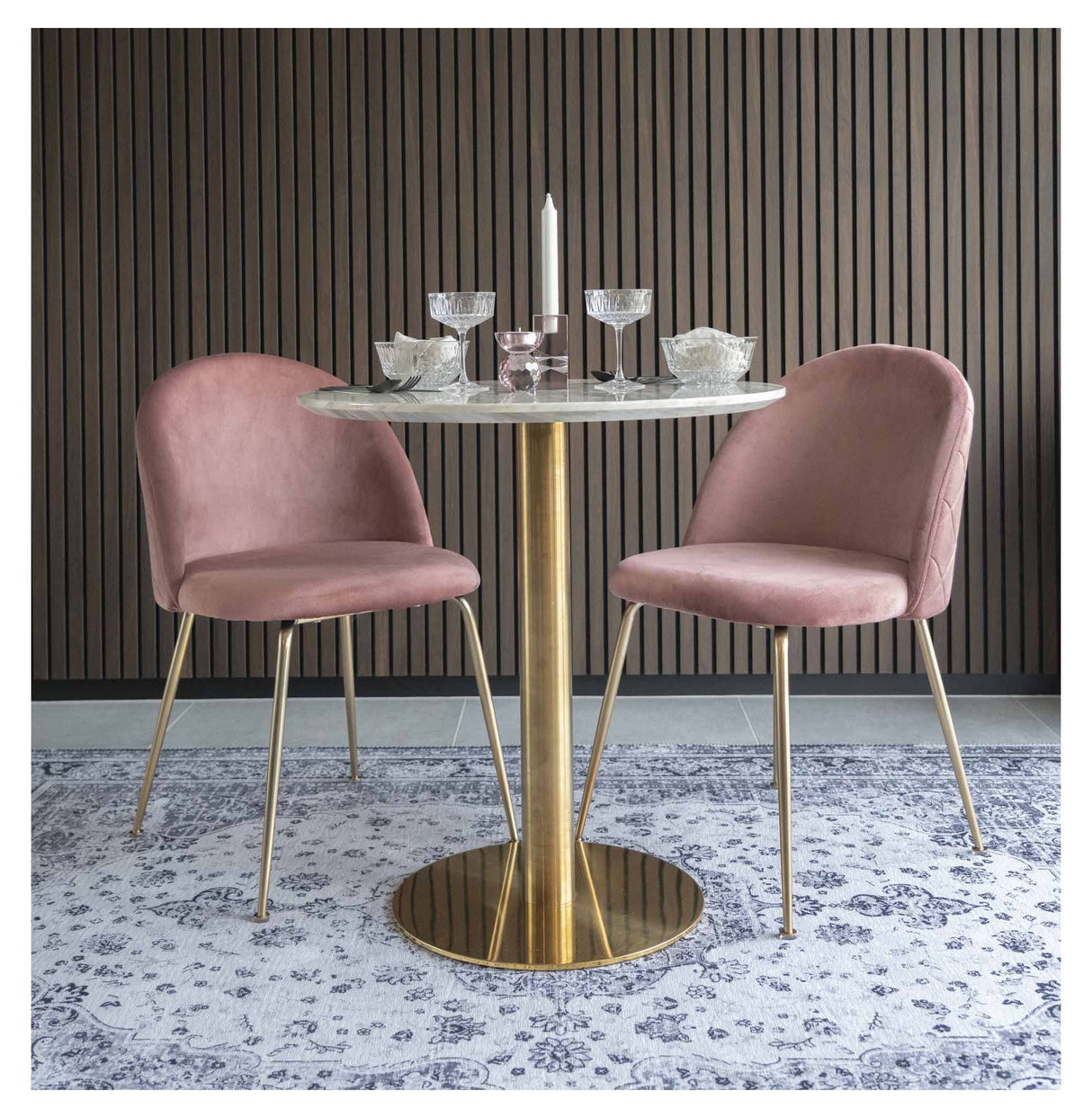 Geneva Dining chair, Rosa velour