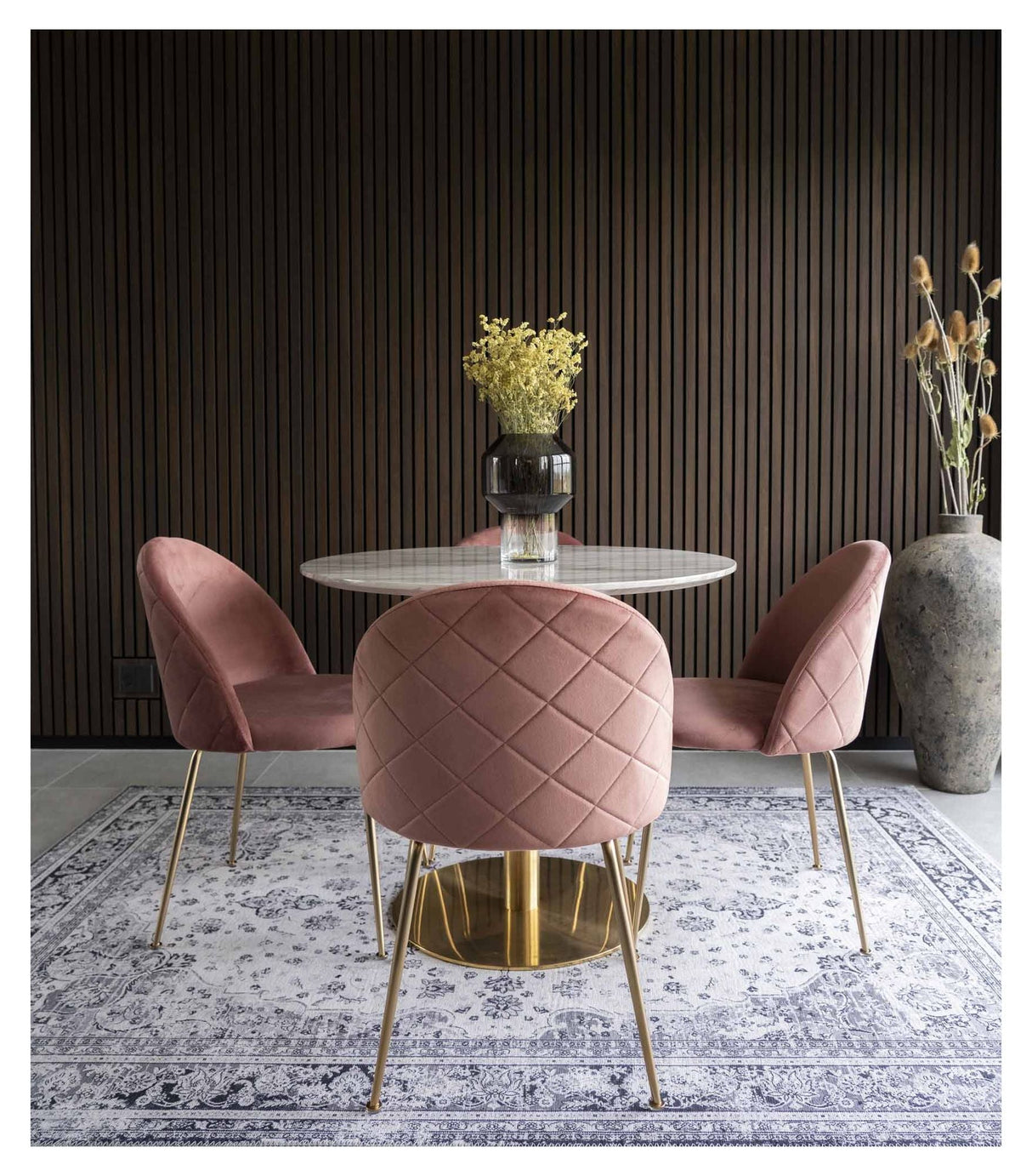 Geneva Dining chair, Rosa velour