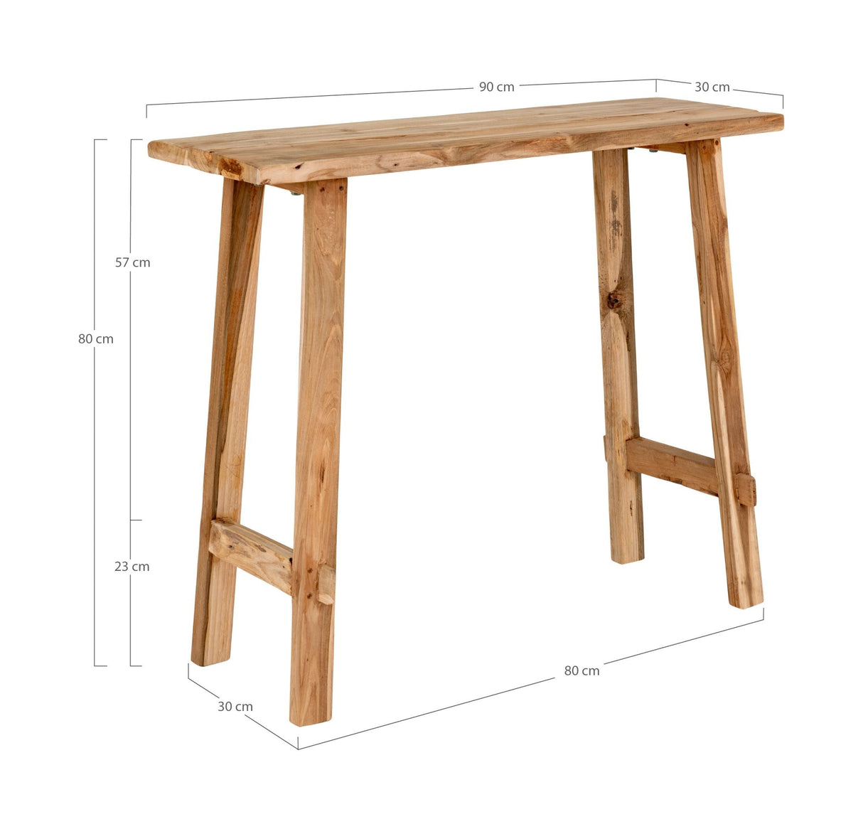 Girona Console Table, Teak, B90