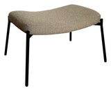 Glasgow Footstool, Bouclé, Brown with black legs