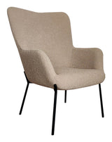 Glasgow Armchair, Bouclé, Brown with black legs