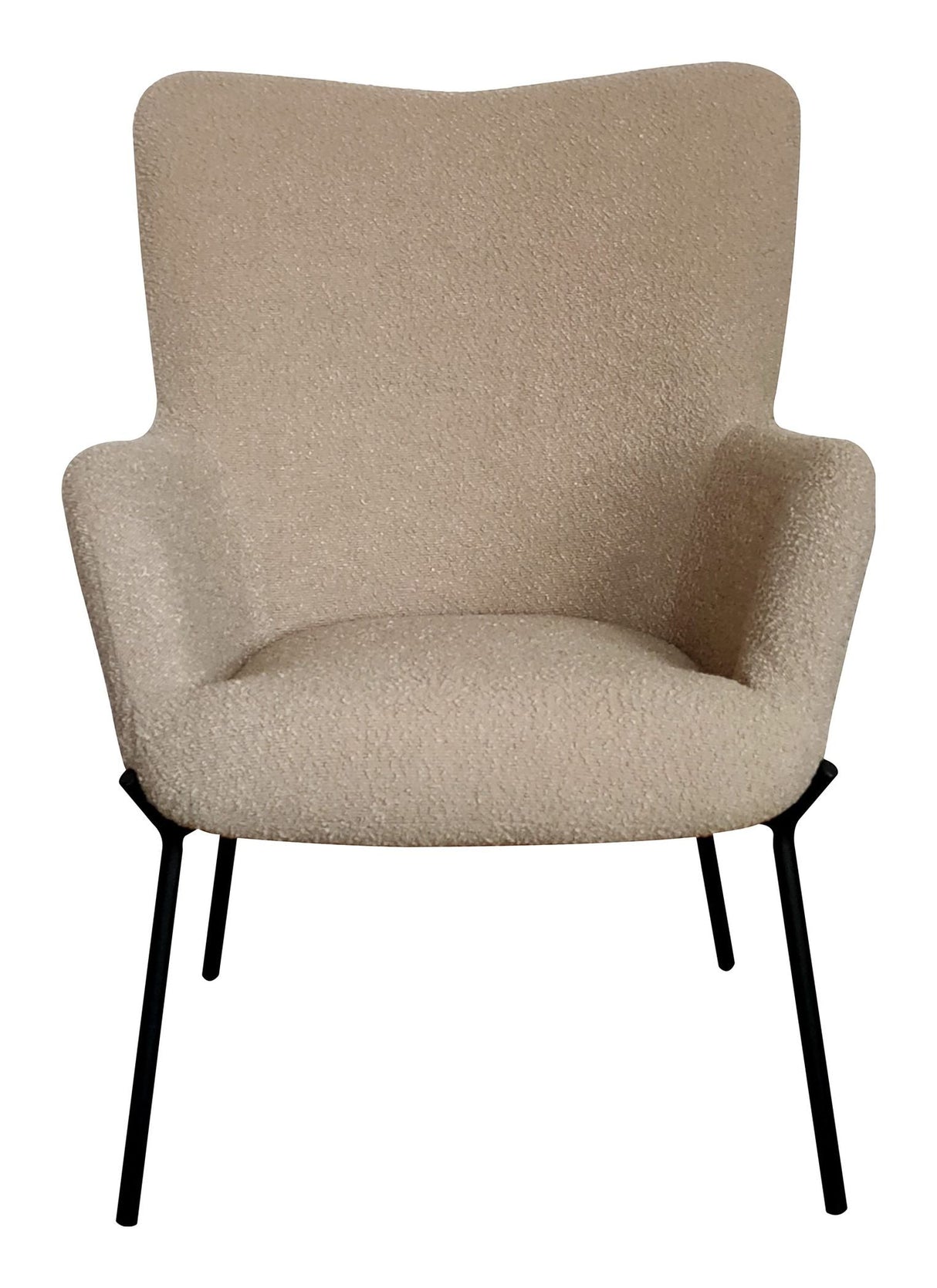 Glasgow Armchair, Bouclé, Brown with black legs