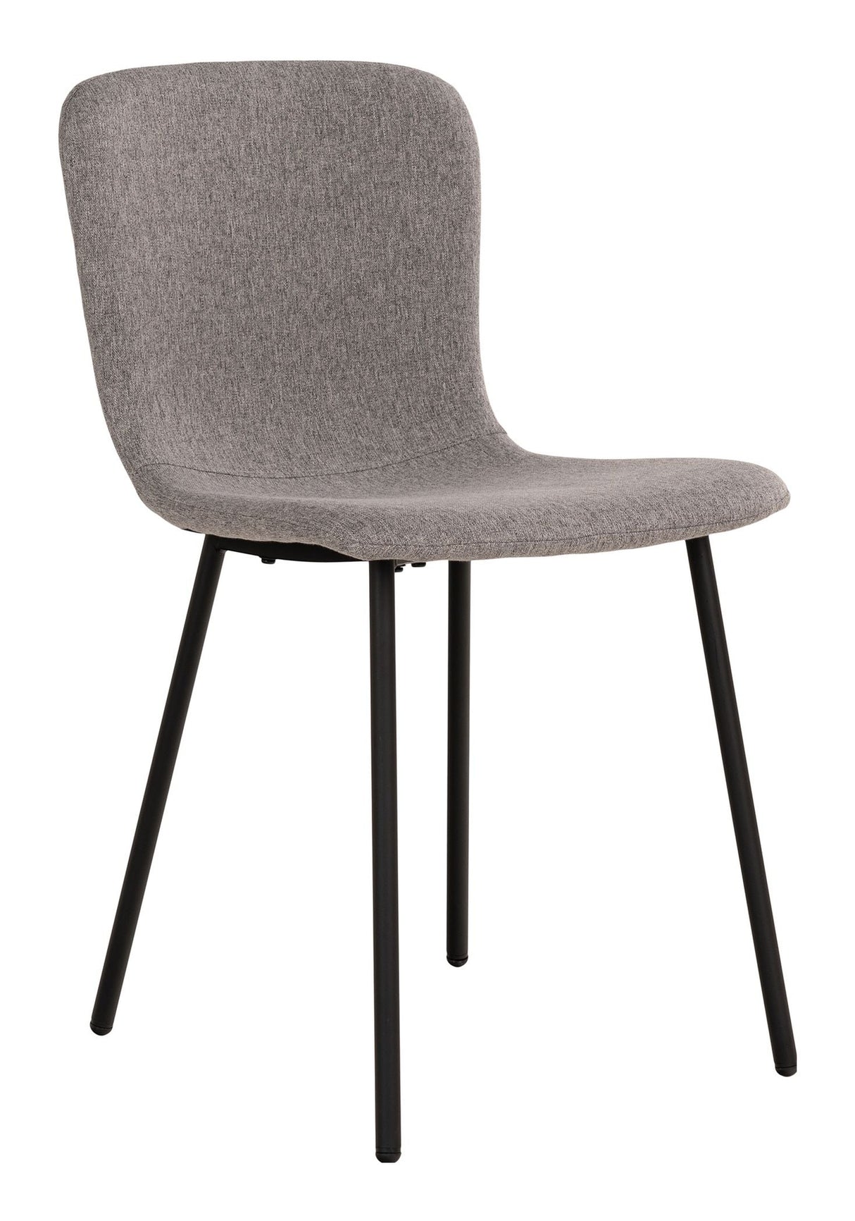 Halden Dining chair, light gray with black legs